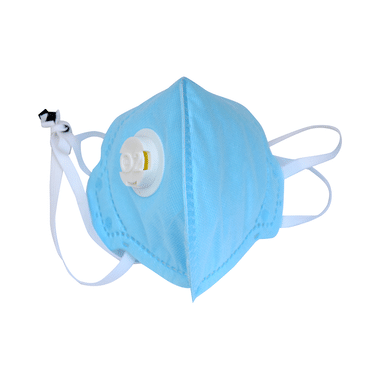 Dominion Care Non Woven 6 Layer Mask With Adjustable Elastic & Nose Pin Blue