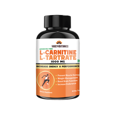 Varey Botanics Advanced Pure L-Carnitine L-Tartrate 1000mg Veg Capsule