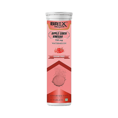 Brex Health Apple Cider Vinegar Effervescent Tablet (15 Each) Watermelon Sugar Free