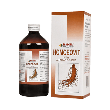 Bakson's Homeopathy Homoeovit with Alfalfa & Ginseng Syrup