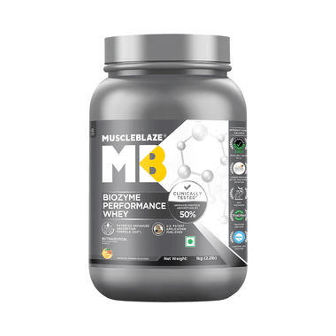 MuscleBlaze Biozyme Performance Whey Protein Powder | Flavour Magical Mango