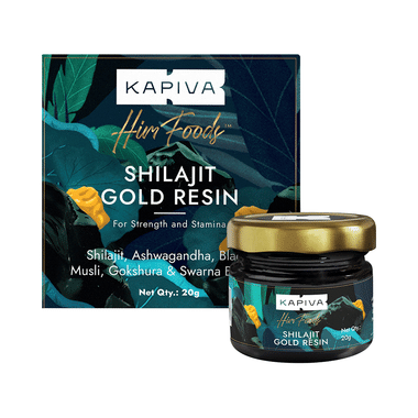 Kapiva Shilajit Gold Resin with Ashwagandha, Black Musli & Gokshura | For Stamina & Energy