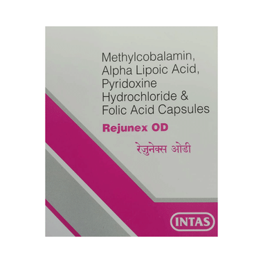 Rejunex OD Capsule with Mecobalamin, ALA , Pyridoxal Hydrochloride & Folic Acid