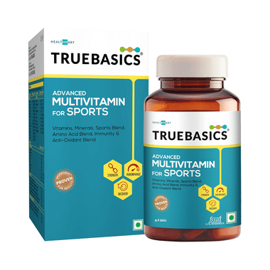 TrueBasics Advanced Multivitamin For Sports With Amino Acids & Antioxidants | For Immunity, Strength & Recovery | Tablet