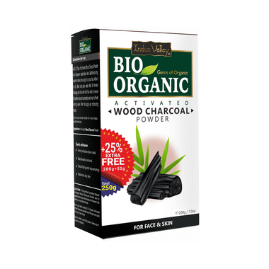 Indus Valley Bio Organic Activated Charcoal Powder +25% Extra Free
