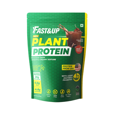 Fast&Up Plant Protein with Added Enzymes & Probiotics 26g Per Serving Rich Chocolate