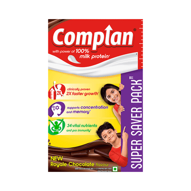 Complan Nutrition Drink Powder For Children | Nutrition Drink For Kids With Protein & 34 Vital Nutrients | Royale Chocolate