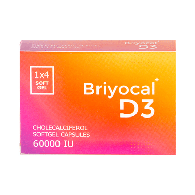 Briyo Briyocal D3 60K: High-Potency Vitamin D3 Capsules For Effective Deficiency Management And Overall Wellness
