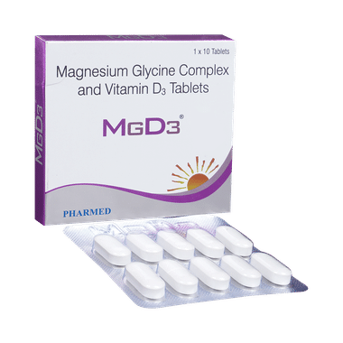 MGD3 Tablet With Magnesium Glycine & Vitamin D3 | Supports Bone Health