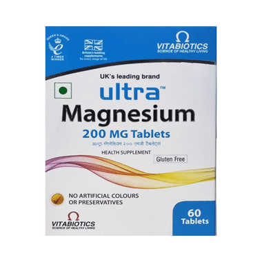 Ultra Magnesium 200mg Tablet | Mineral Support Tablet Gluten Free