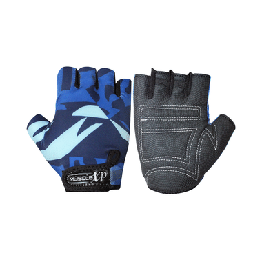 MuscleXP Sports Gloves Blue & Black