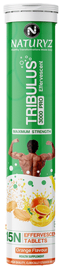 Naturyz Tribulus 3000 Pro Performance Testosterone Booster Supplement for Men Orange