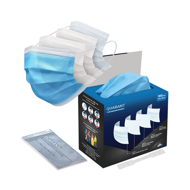 Quarant 4 Ply Disposable Face Mask Blue