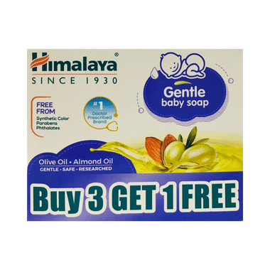 Himalaya Gentle Baby Soap 75gm (Buy 3 Get 1 Free)