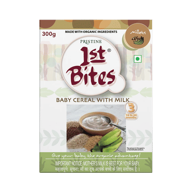 Pristine 1st Bites (10 Months - 24 Months) Stage-3 Baby Cereals With Milk | Millets