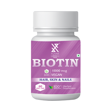 Xovak Pharmtech Biotin 10000mcg Veg Capsule