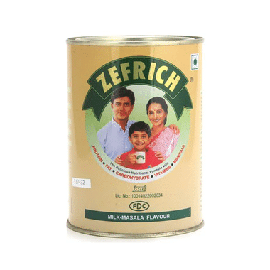 Zefrich Protein Nutritional Formula With Vitamins & Minerals | Flavour Milk Masala Powder