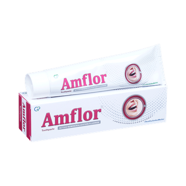 Amflor Toothpaste With Active Remineralisation Fluoride | For Healthy Gums & Strong Teeth