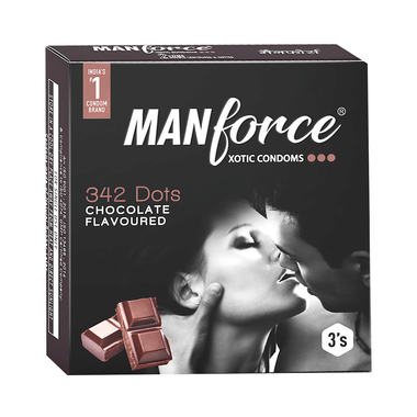 Manforce 342 Dots Xotic Condom | Flavour Chocolate