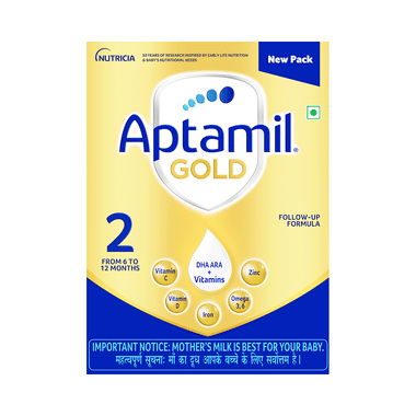 Aptamil Gold Stage 2 Follow Up Formula With DHA, ARA & Folic Acid | Powder For Babies From 6 To 12 Months