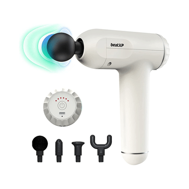 BeatXP Bolt Deep Tissue Massage Gun Lvory White