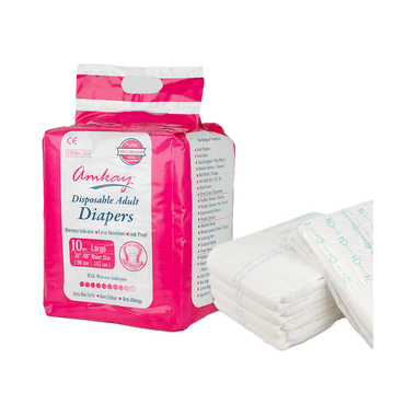 Amkay Adults Diaper | High Absorbency And Leak Proof | Large