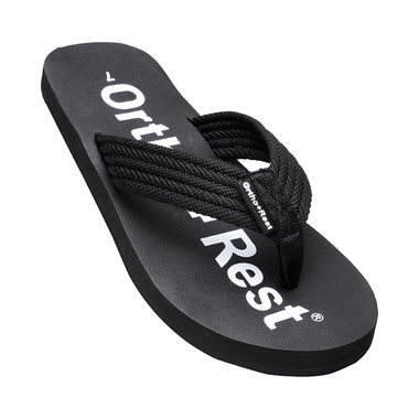 Ortho + Rest Extra Soft Men Slipper Orthopedic For Home Daily Use Slippers Black 6