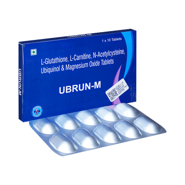 UB Run-M Tablet With L-Glutathione, L-Carnitine, NAC, Ubiquinol & Magnesium