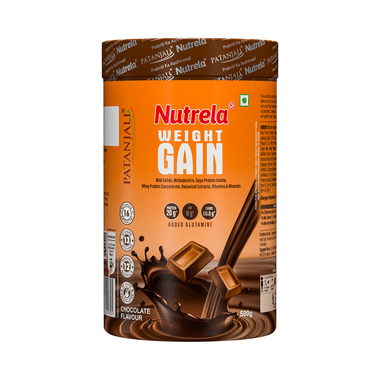 Patanjali Nutrela Weight Gain Supplement With Glutamine, Protein & Permitted Botanical Extracts Chocolate