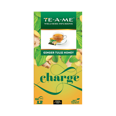 TE-A-ME Wellness Infusions Bag (1.5gm Each) Ginger Tulsi Honey Charge