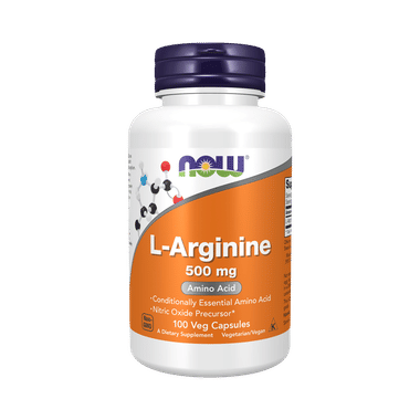 Now Foods L-Arginine 500mg With Amino Acid | For Urea Metabolism & Excretion | Capsule