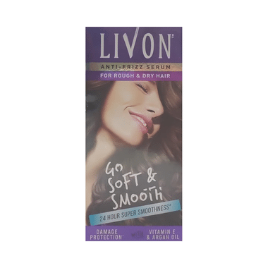 Livon Anti-Frizz Serum With Vitamin E & Argan Oil | For Rough & Dry Hair