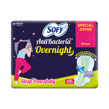 Sofy Anti Bacteria Sanitary Pads Overnight XXL