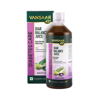 Vansaar 45+ Diab Balance Juice for Diabetes Care, Lowers Blood Sugar Levels Naturally Juice