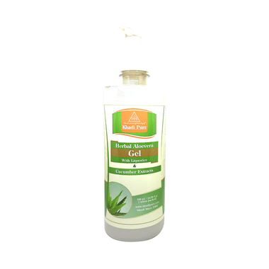 Khadi Pure Herbal Aloevera Gel With Liquorice & Cucumber Extracts Transparent