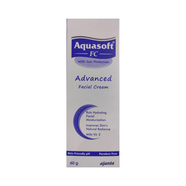 Aquasoft FC Advanced Facial Cream With Sun Protection | Paraben-Free Face Care Product With Vitamin E