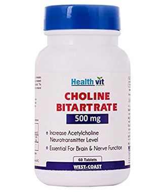 HealthVit Choline Bitartrate 500mg Tablet