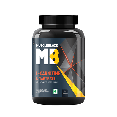 MuscleBlaze L-Carnitine L-Tartrate | For Fat Metabolism, Energy & Performance | Capsule