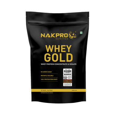 Nakpro Nutrition Whey Protein Gold for Muscle Support | Flavour Mango