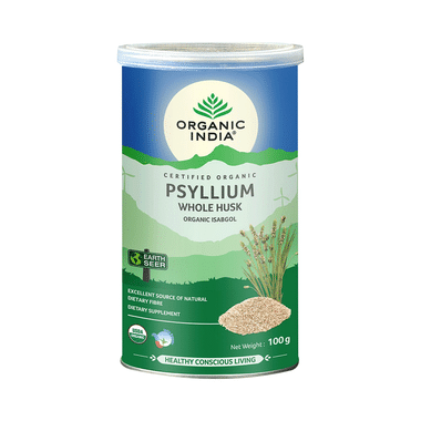 Organic India Whole Husk Psyllium Organic Isabgol | Eases Constipation & Supports Gut Health