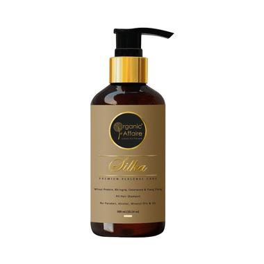 Organic Affaire Silka Shampoo With Wheat Protein & Bhringraj For Nourishing Damaged Hair (300ml Each)