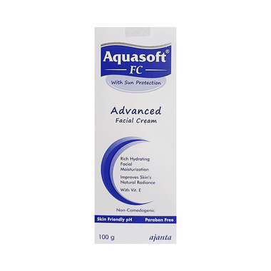 Aquasoft FC Advanced Facial Cream With Sun Protection | Paraben-Free Face Care Product With Vitamin E