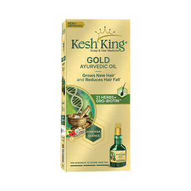 Kesh King Kesh King Gold Ayurvedic Oil | Reduces Hairfall, Supports New Hair Growth | 21 Ayurvedic Herbs