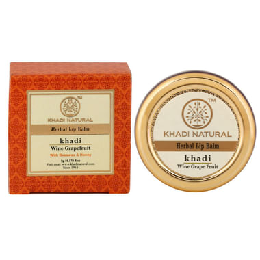 Khadi Naturals Herbal Lip Balm Wine Grapefruit