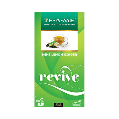 TE-A-ME Mint Lemon Ginger Revive Natural Green Teas (1.5gm Each)