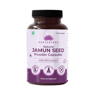 Saptamveda Natural Jamun Seed Powder Capsule