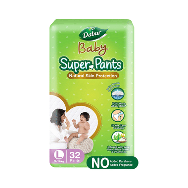 Dabur Baby Super Pants with Aloe Vera, Shea Butter & Vitamin E | Size Large