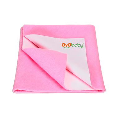 Oyo Baby Waterproof Bed Protector Baby Dry Sheet Large Pink