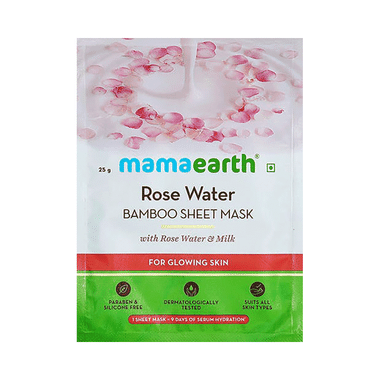 Mamaearth Rose Water Bamboo Sheet Mask