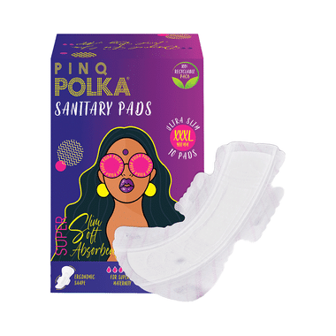 PINQ Polka Sanitary Pads (10 Each) XXXL